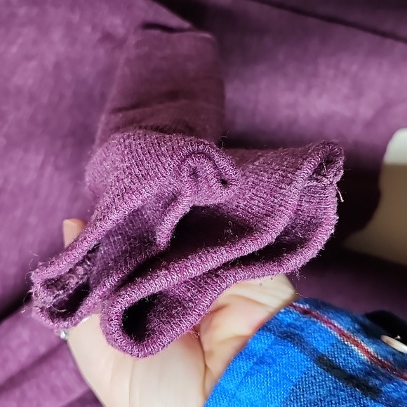 We The Free Juicy Long Sleeve Cowl Neck Knit Top Purple Open back Date SMALL - Picture 4 of 7